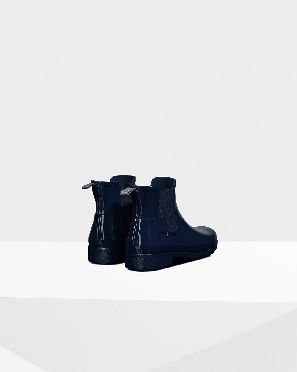 Chelsea Boots Dames - Hunter Refined Gloss Slim Fit - Donker Blauw - 58DZKBEQT